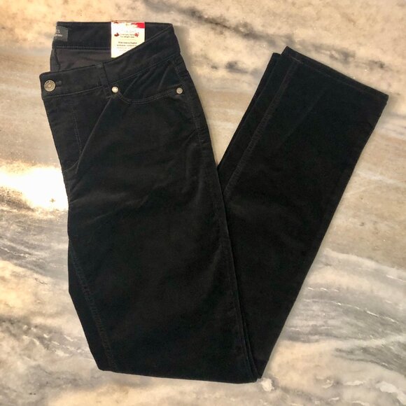 NWT Talbots The Flawless Five-Pocket Cord Straight-Leg Black Corduroy Pants 4 - Picture 3 of 13